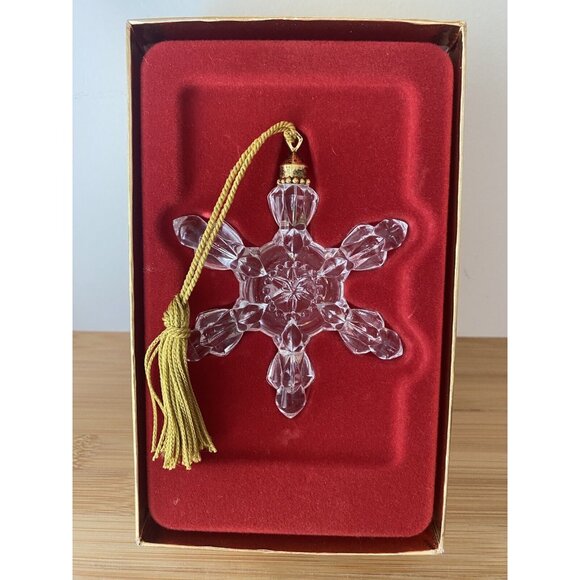 Gorham Full Lead Crystal Snowflake Ornament 2001 Vintage - Picture 2 of 4